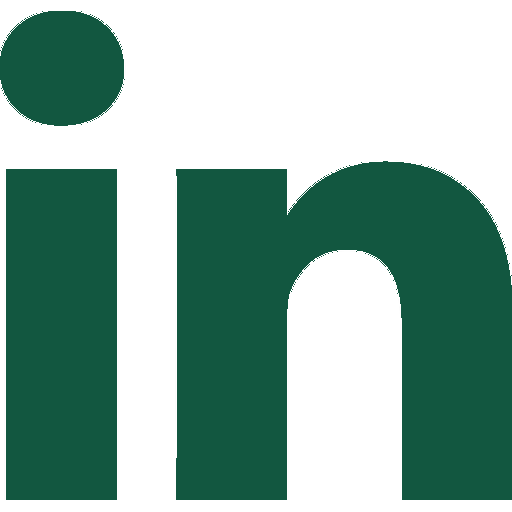 LinkedIn logo, shaded Berkley Green